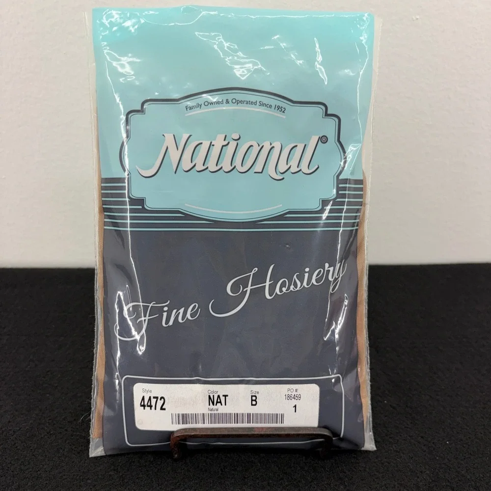 Lot 2 VTG NEW National Fine Hosiery‎ S 4472 Natural B Compression Pantyhose USA